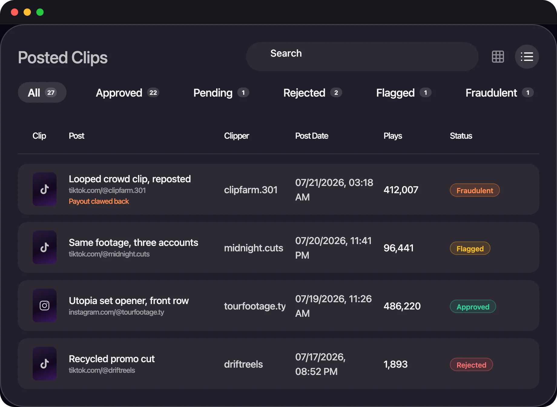 Fraud-lens review queue